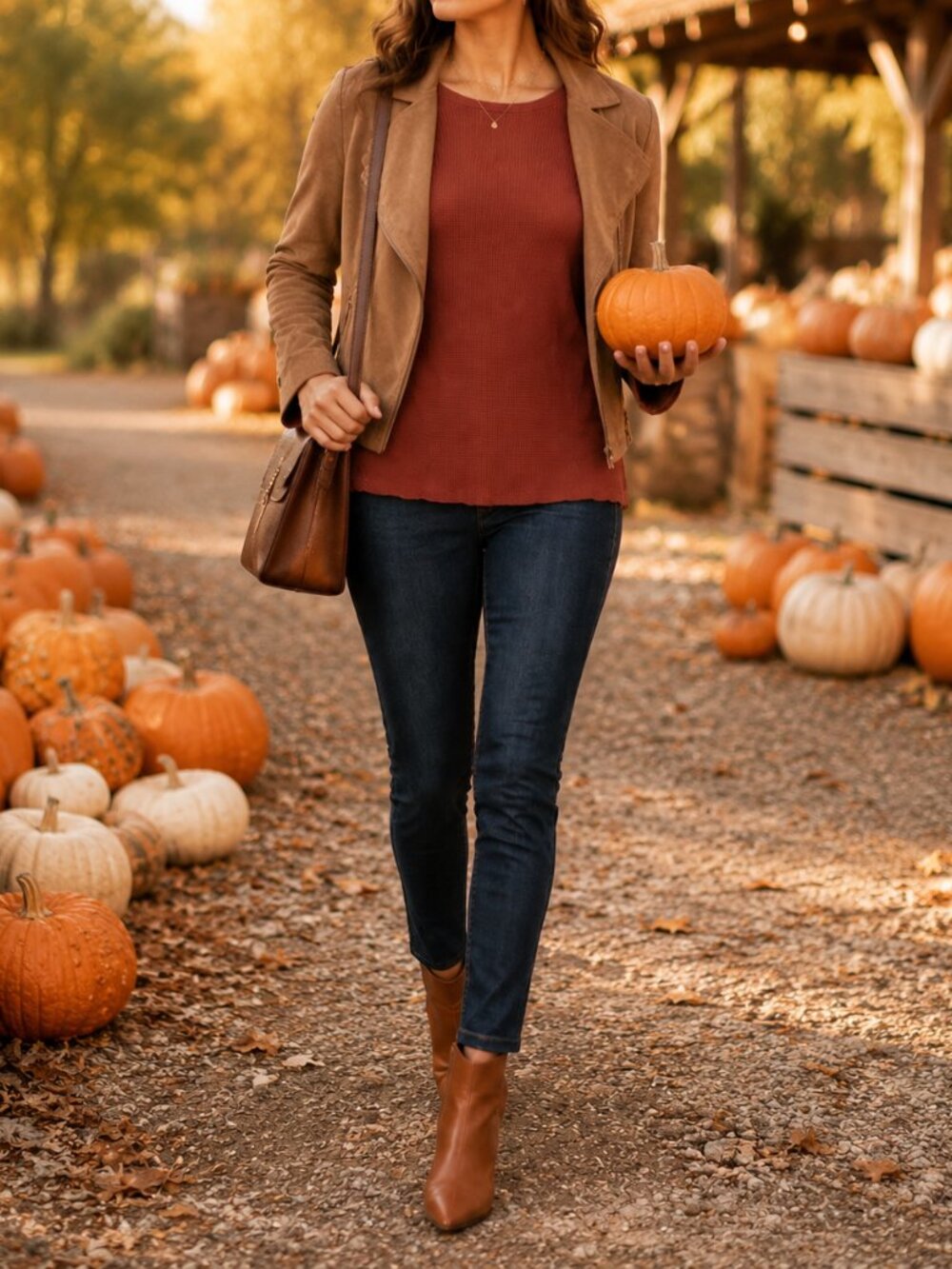 Rust Orange Waffle Knit Fall Layering Top L NWT - Picture 1 of 3